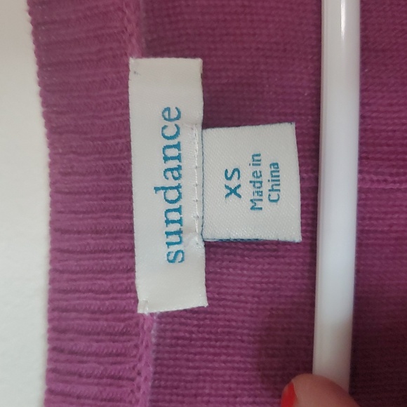 Sundance Washed Purple Cotton V-Neck Sweater Size Extra Small Oversized - Picture 5 of 10